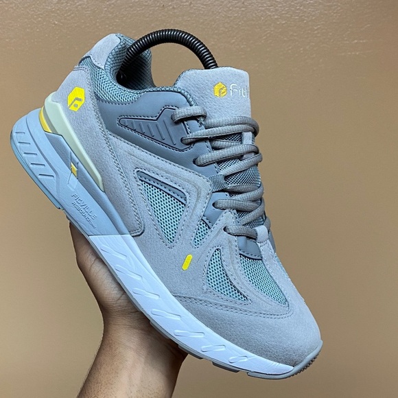 Fitville Rebound Core V1 Walking Sneakers “Sandy Gray Yellow White” Size 8.5EW - Picture 6 of 16